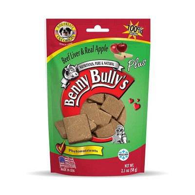Benny Bullys Plus Beef Liver & Apple Freeze-Dried Dog Treats, 2.1-oz bag