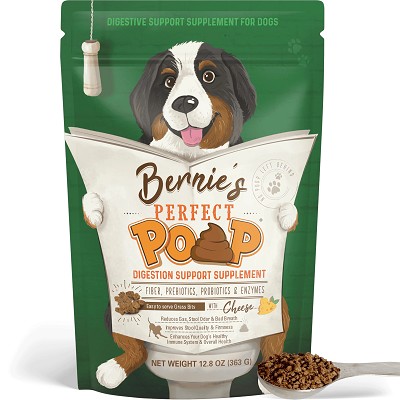 Bernie's Perfect Poop Cheddar Cheese Flavor Digestion Support Dog Supplement, 12.8-oz