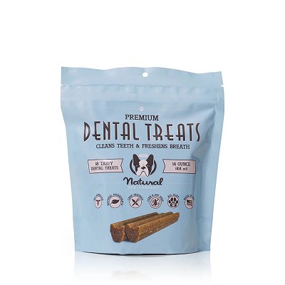 Natural Dog Company Dental Chew Sticks for Dogs, 18 Count