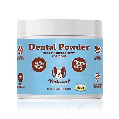 Natural Dog Company Dental Powder Dog Supplement, 2.82-oz