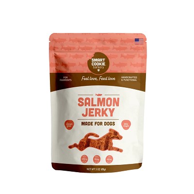 Smart Cookie Salmon Jerky Dog Treats, 3-oz Bag