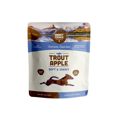 Smart Cookie Trout & Apple Soft & Chewy Grain-Free Dog Treats, 5-oz Bag