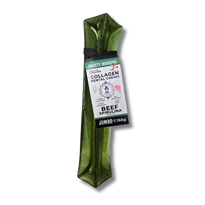 Wag & Bright Mighty Marrows Collagen Dental Chews Beef Spirulina Flavor Dog Chew, Jumbo
